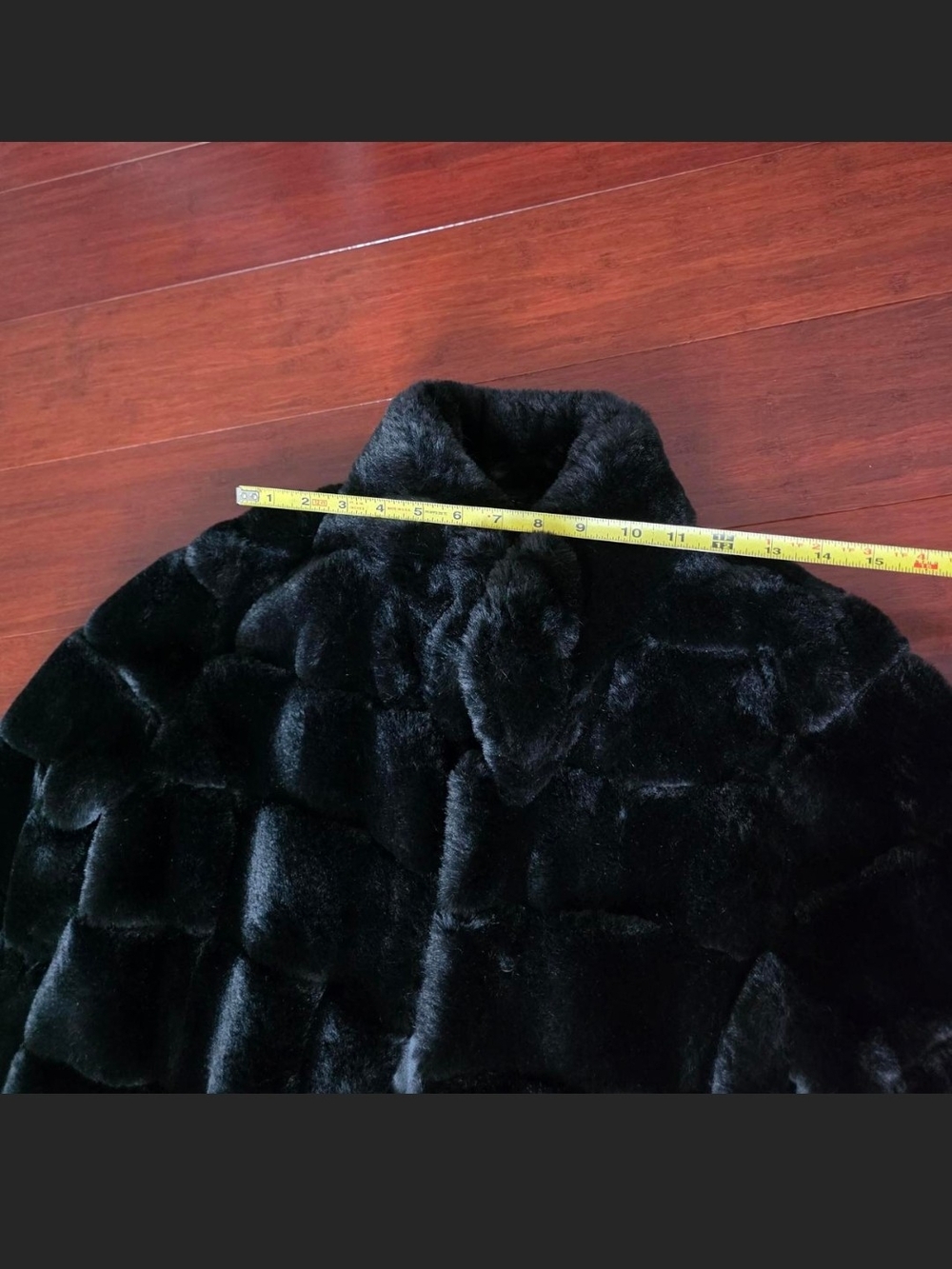 Jones New York Black Faux Fur Quilted Jacket - Picture 5 of 6